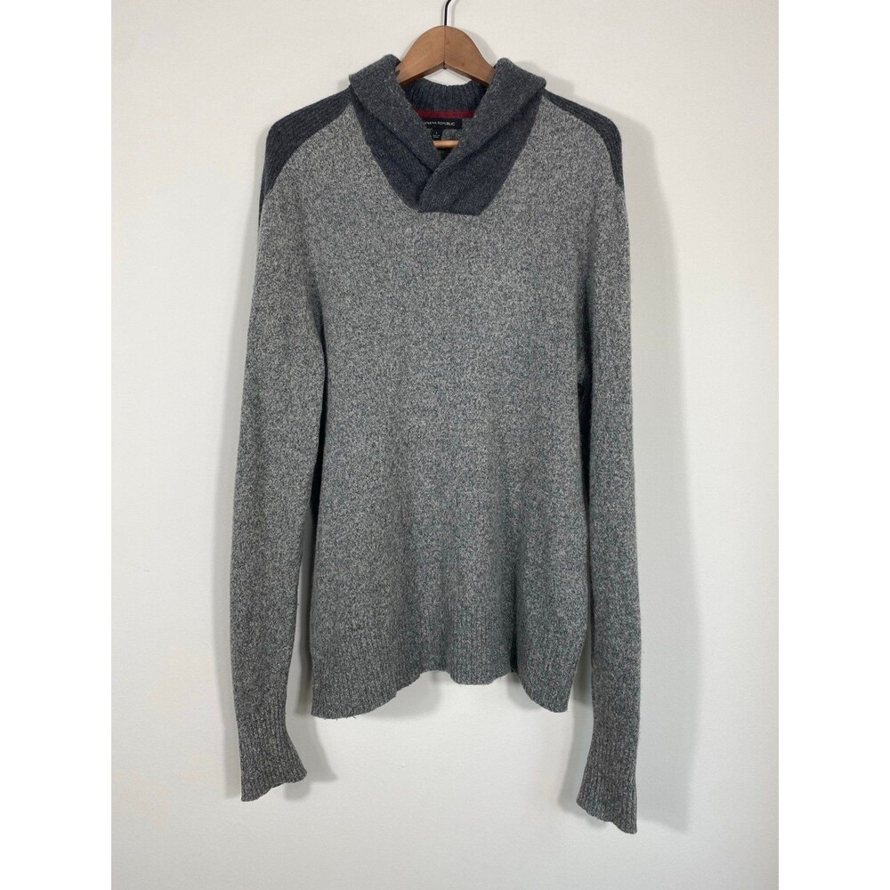 Banana Republic Men’s Shawl Collar Sweater – Gray, Size L